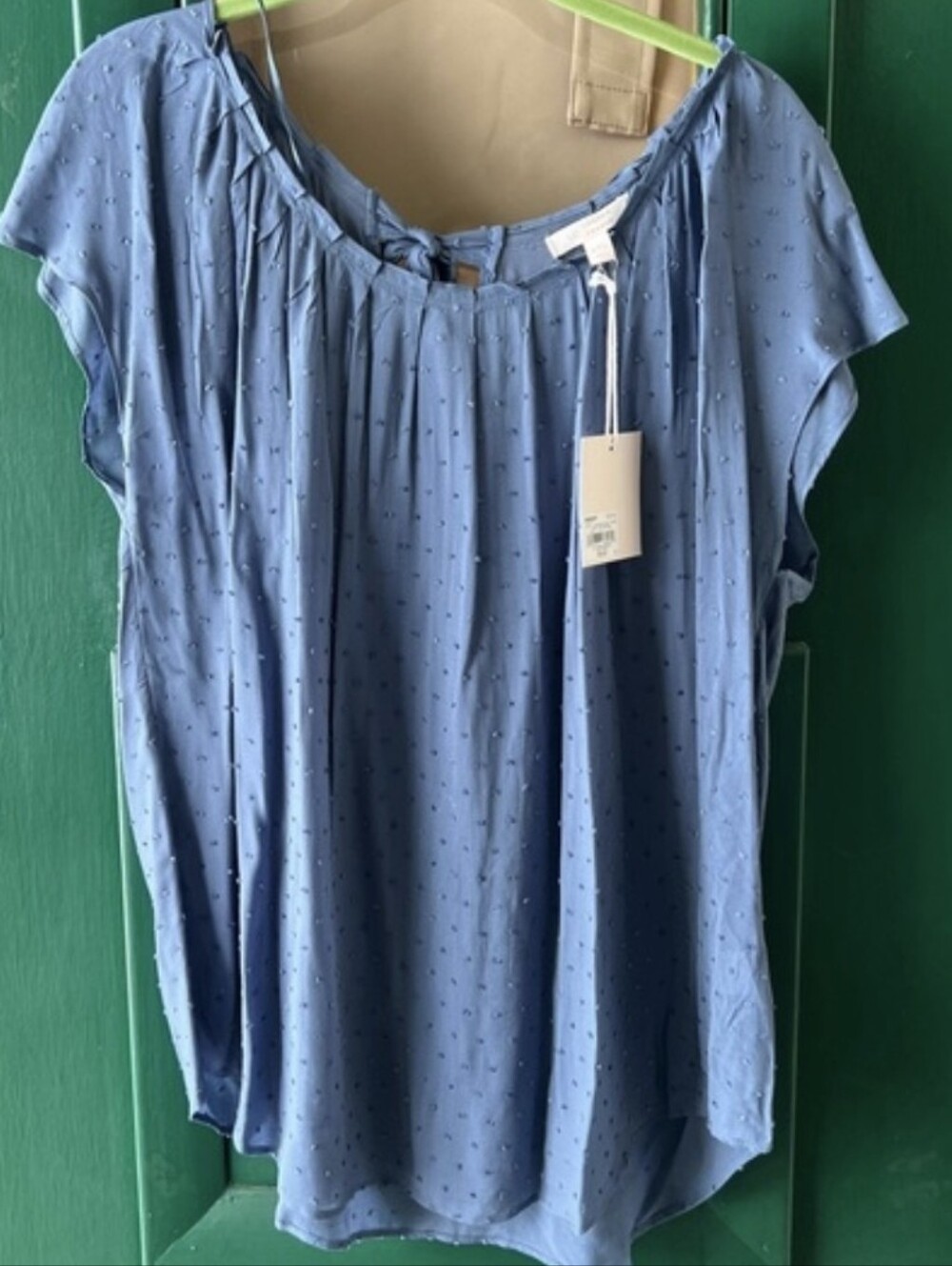 LC Lauren Conrad Women's Short-Sleeve Peasant Blouse